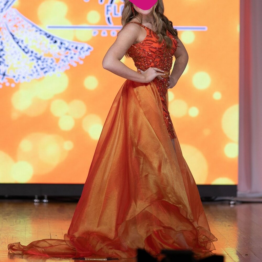 Orange Dress (Homecoming or Fun Fashion) - Picture 4 of 4